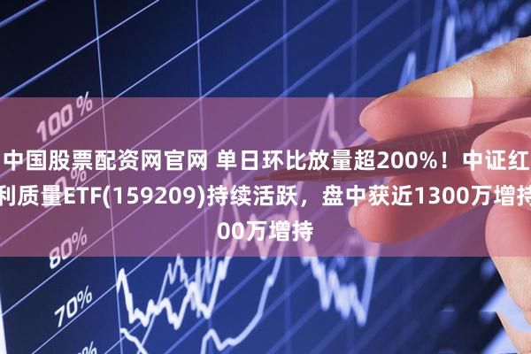 中国股票配资网官网 单日环比放量超200%！中证红利质量ETF(159209)持续活跃，盘中获近1300万增持